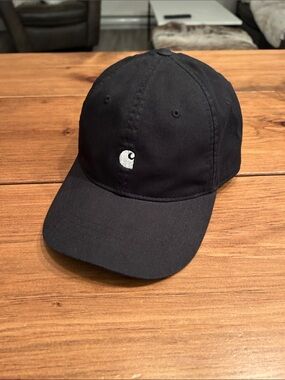 Carhartt WIP Black Madison Hat with White Logo